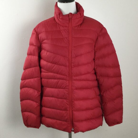 Lands' End Red Puffer Jacket xl (18) - Picture 2 of 10
